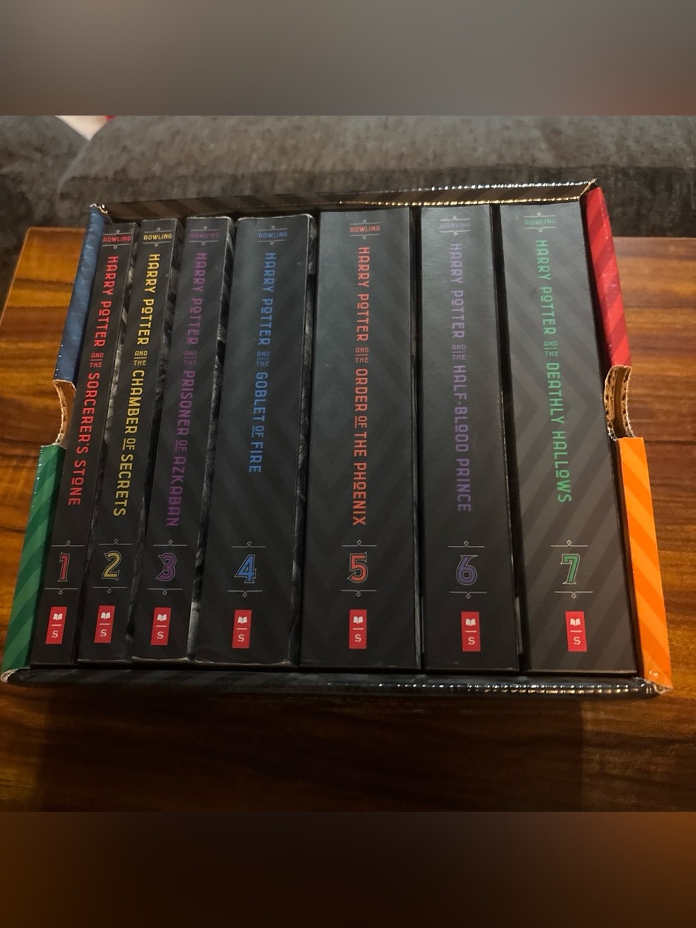Scholastic Harry Potter Boxed Set - Black Spines with Multicolor Accents